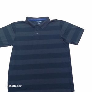 Great Northwest Black Grey Stripe Polo Golf Shirt